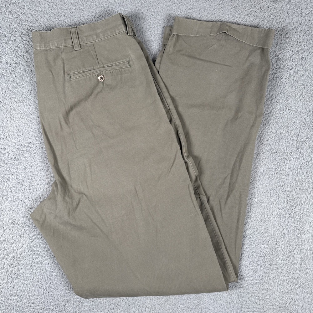 Polo Ralph Lauren Hammond Pants Mens 36x36 Tall Taupe Brown Pleated Cuffed